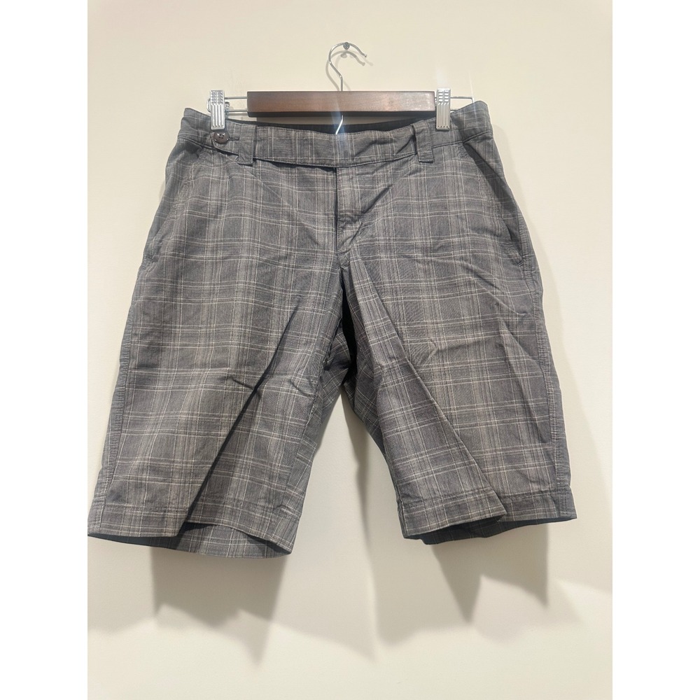 The North Face Womens Grey Plaid Hiking Shorts Size 6 Regular Outdoor Casual